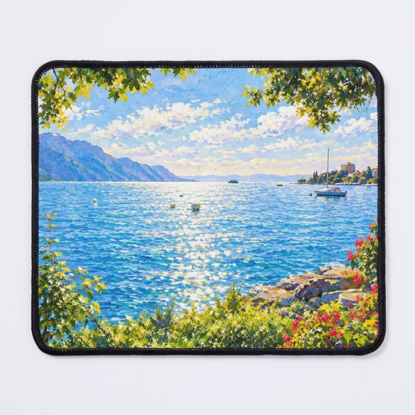 Item preview, Sunny Montreux and Lake Geneva View designed and sold by SlavaArt.