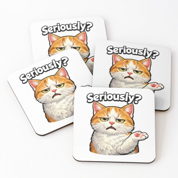 Item preview, Sassy Orange Cat Saying No Way designed and sold by UvooArt.