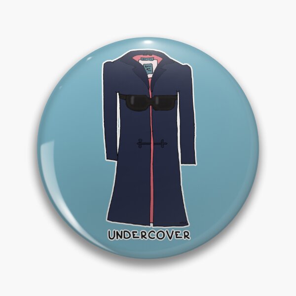 Item preview, Undercover Sticker | Funny Secret Agent Trench Coat Visual Pun designed and sold by MyxaART.