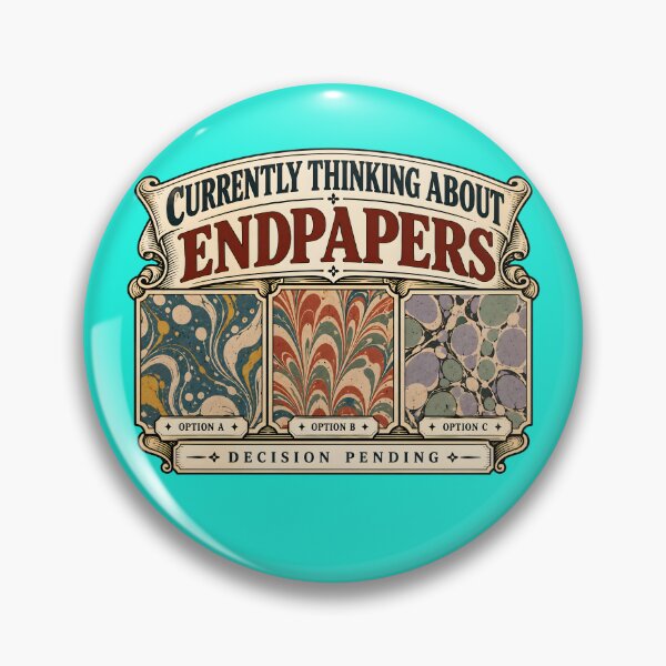 Item preview, Currently Thinking About Endpapers | Bookbinding Humor designed and sold by FashCode.