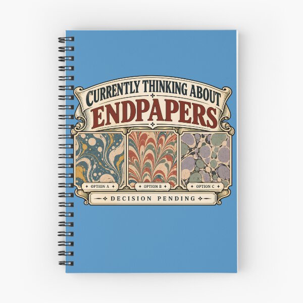 Item preview, Currently Thinking About Endpapers | Bookbinding Humor designed and sold by FashCode.