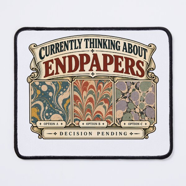 Item preview, Currently Thinking About Endpapers | Bookbinding Humor designed and sold by FashCode.
