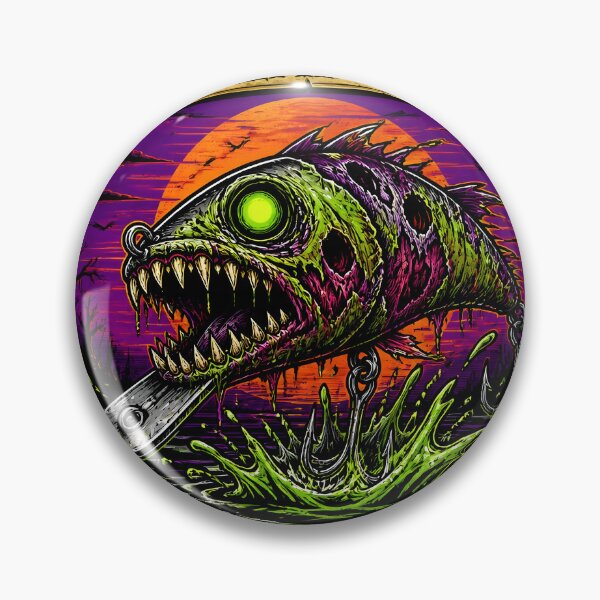 Item preview, Undead Bait Bites Back Zombie Fishing Lure Funny Monster Angler designed and sold by ThirdShiftLab.