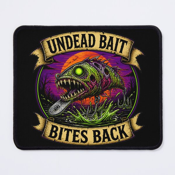 Item preview, Undead Bait Bites Back Zombie Fishing Lure Funny Monster Angler designed and sold by ThirdShiftLab.