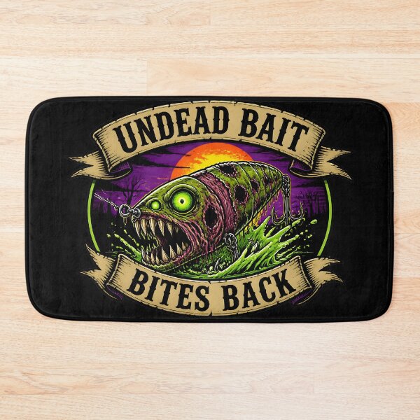 Item preview, Undead Bait Bites Back Zombie Fishing Lure Funny Monster Angler designed and sold by ThirdShiftLab.