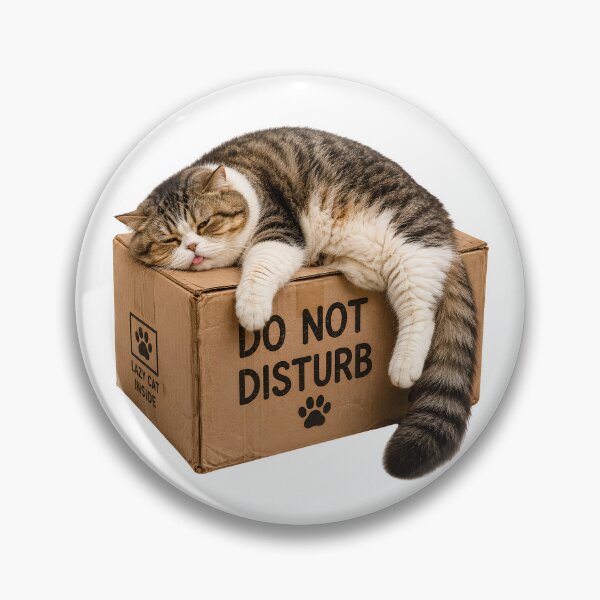 Item preview, Funny Do Not Disturb Box Cat designed and sold by UvooArt.