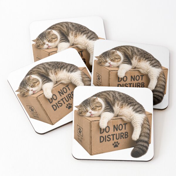Item preview, Funny Do Not Disturb Box Cat designed and sold by UvooArt.