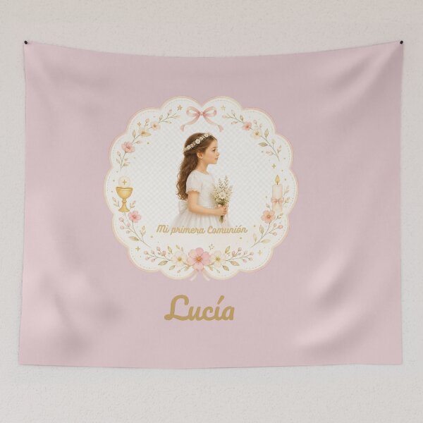 Item preview, First Holy Communion girl – My First Communion Lucia Watercolor Gift designed and sold by MarCapez.