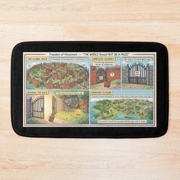Item preview, Freedom of movement - The world should not be a labyrinth designed and sold by Mianku | Für das Leben.
