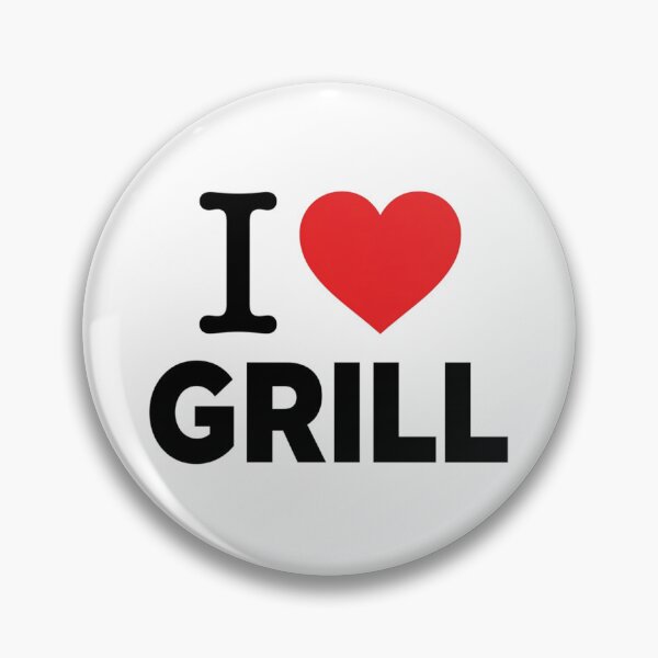 Item preview, I Love Grill Unique Red Heart Backyard BBQ Pitmaster Outdoor Cooking Statement designed and sold by raedattia.