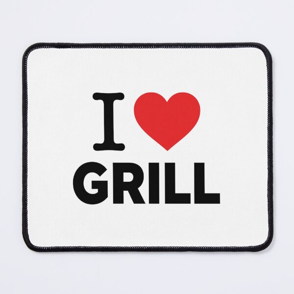 Item preview, I Love Grill Unique Red Heart Backyard BBQ Pitmaster Outdoor Cooking Statement designed and sold by raedattia.
