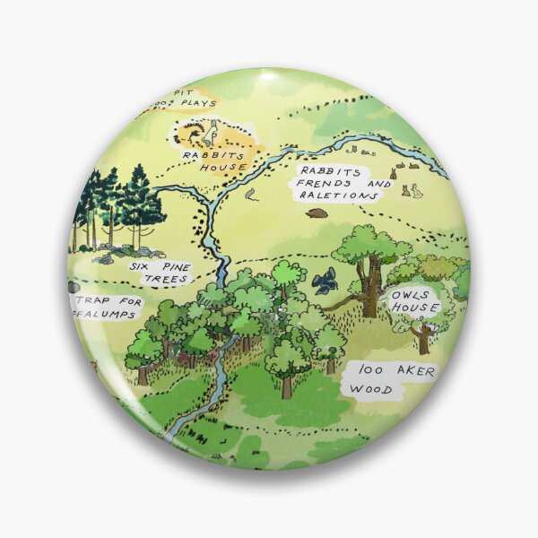 Item preview, Winnie the Pooh Map of One Hundred Acre Wood designed and sold by booksnbobs.