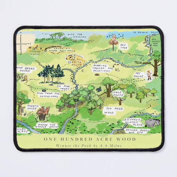Item preview, Winnie the Pooh Map of One Hundred Acre Wood designed and sold by booksnbobs.
