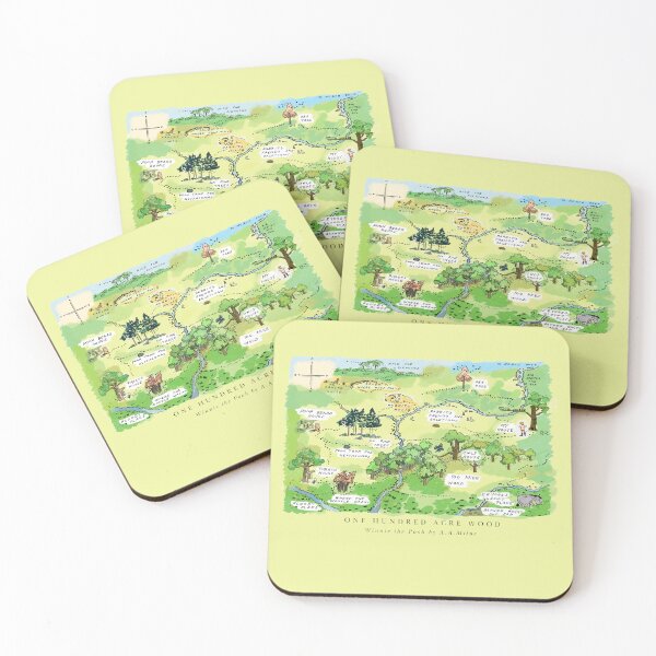 Item preview, Winnie the Pooh Map of One Hundred Acre Wood designed and sold by booksnbobs.