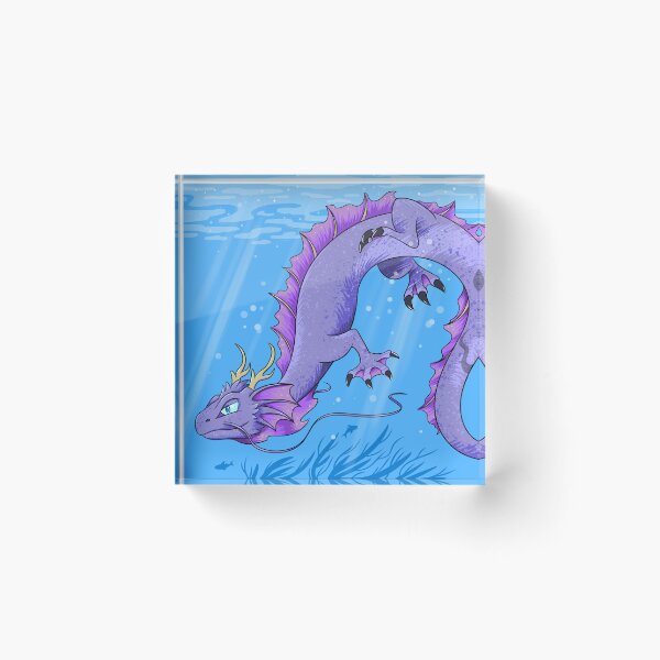 Item preview, 'Mizu' Fantasy Dragon Art designed and sold by ZookieCartoons.