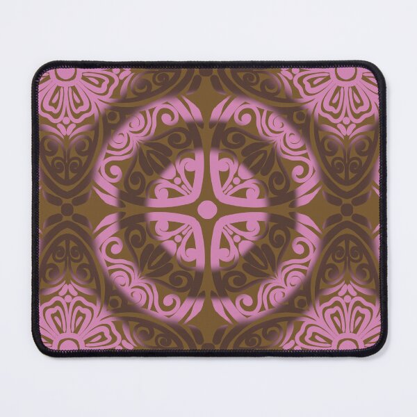 Item preview, Portuguese Ceramic Tile Motif | Brown & Pink Mediterranean Talavera Pattern designed and sold by Rukhscreations.