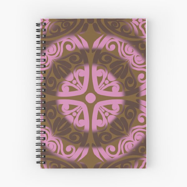 Item preview, Portuguese Ceramic Tile Motif | Brown & Pink Mediterranean Talavera Pattern designed and sold by Rukhscreations.