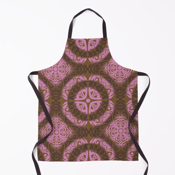 Item preview, Portuguese Ceramic Tile Motif | Brown & Pink Mediterranean Talavera Pattern designed and sold by Rukhscreations.