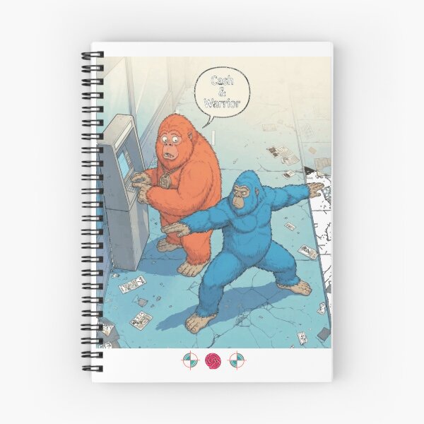 Item preview, Cash & Warrior - Funny Bigfoot Yoga at the ATM Comic Art designed and sold by Whimsy Trail Co.