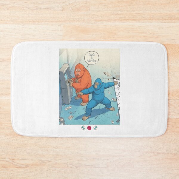 Item preview, Cash & Warrior - Funny Bigfoot Yoga at the ATM Comic Art designed and sold by Whimsy Trail Co.