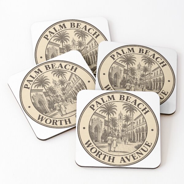 Item preview, Palm Beach Worth Avenue Florida Vintage Travel Badge designed and sold by CKaracaCrafted.