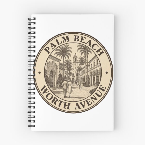 Item preview, Palm Beach Worth Avenue Florida Vintage Travel Badge designed and sold by CKaracaCrafted.