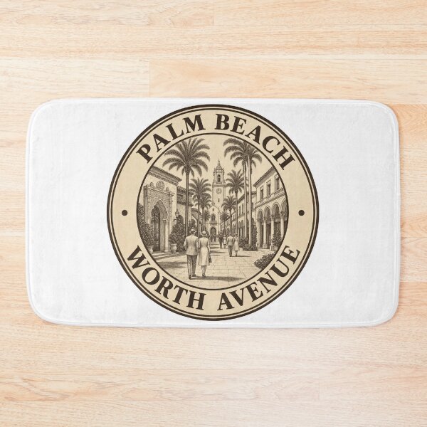 Artikelvorschau, Palm Beach Worth Avenue Florida Vintage Reiseausweis entworfen und verkauft von CKaracaCrafted.