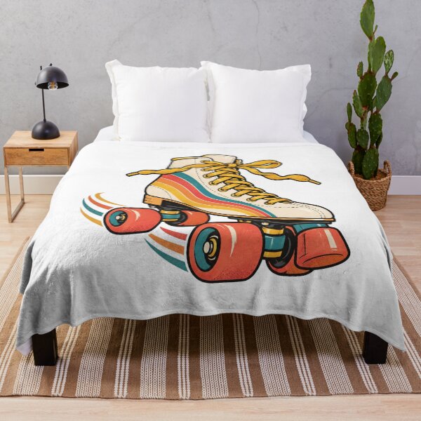 Item preview, Retro Roller Skate Rainbow Stripes Print designed and sold by The Mellonaire.