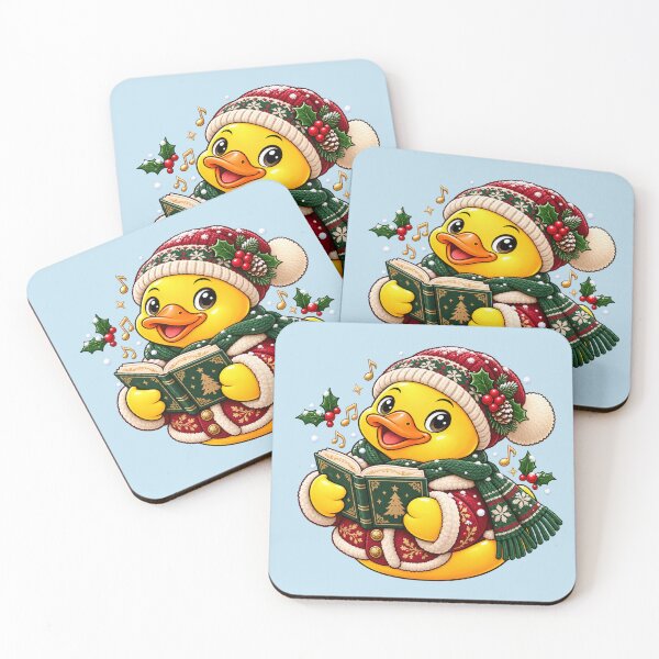 Item preview, Snowy Christmas Caroler Rubber Duck designed and sold by BROHLine Studio.