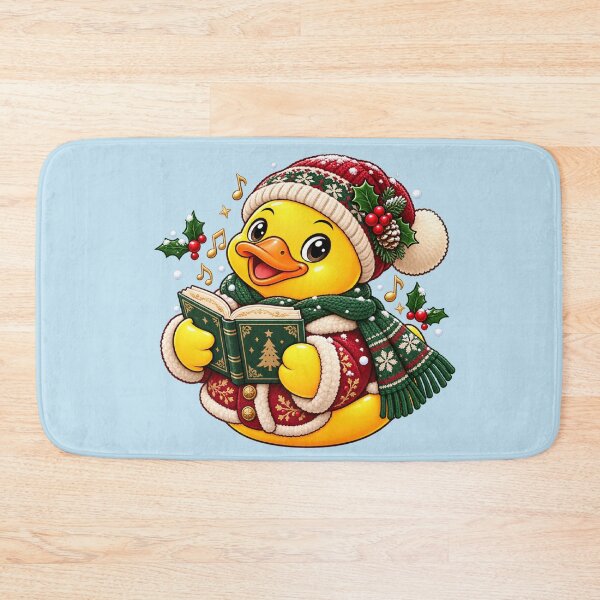 Item preview, Snowy Christmas Caroler Rubber Duck designed and sold by BROHLine Studio.