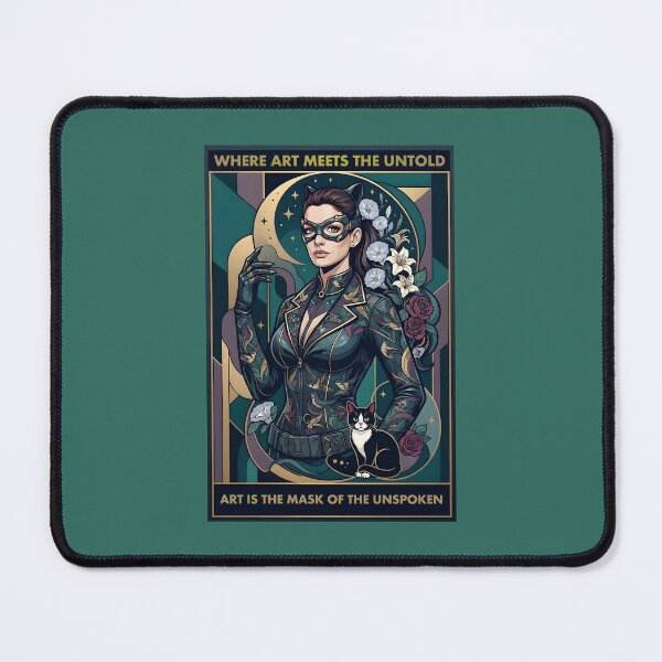 Item preview, Where Art Meets The Untold Catwoman Art Nouveau Style Illustration designed and sold by BrainConstip.