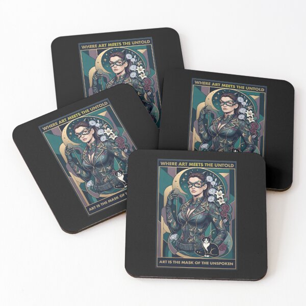 Item preview, Where Art Meets The Untold Catwoman Art Nouveau Style Illustration designed and sold by BrainConstip.
