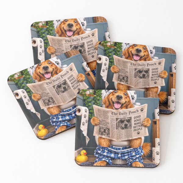 Item preview, Golden Retriever Dog Toilet designed and sold by Imemewell.