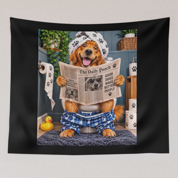 Item preview, Golden Retriever Dog Toilet designed and sold by Imemewell.