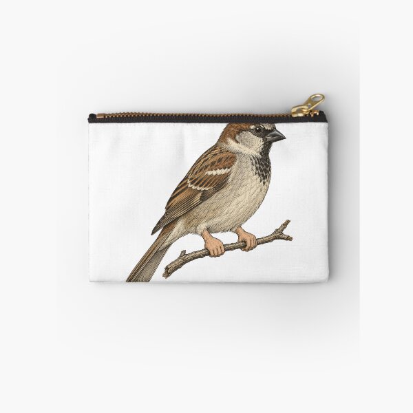 Item preview, Sparrow With Human Hands Bird Print designed and sold by The Mellonaire.