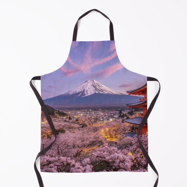 Item preview, Fuji Under Cherry Skies - City Lights & Sakura Dreams designed and sold by nhk999.