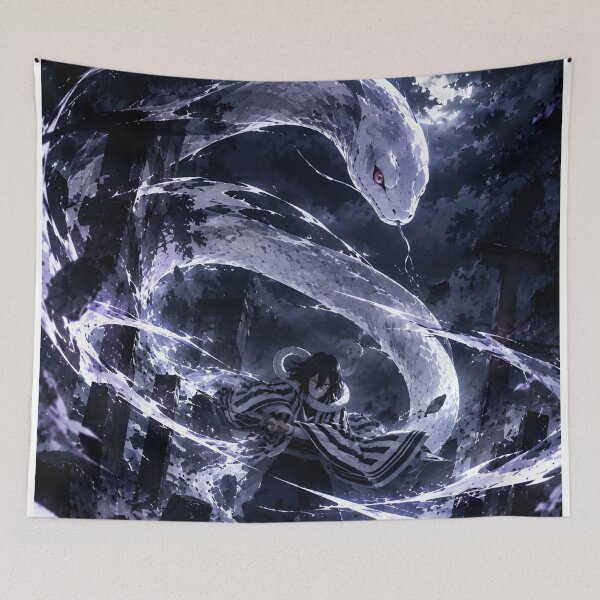 Item preview, Moonlit Serpent Warrior – Mystical Anime-Inspired Snake Guardian designed and sold by Dyan4.