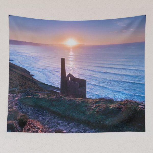 Item preview, Sunset At Towanroath Engine House Wheal Coates designed and sold by Terri Waters Photography & Design.