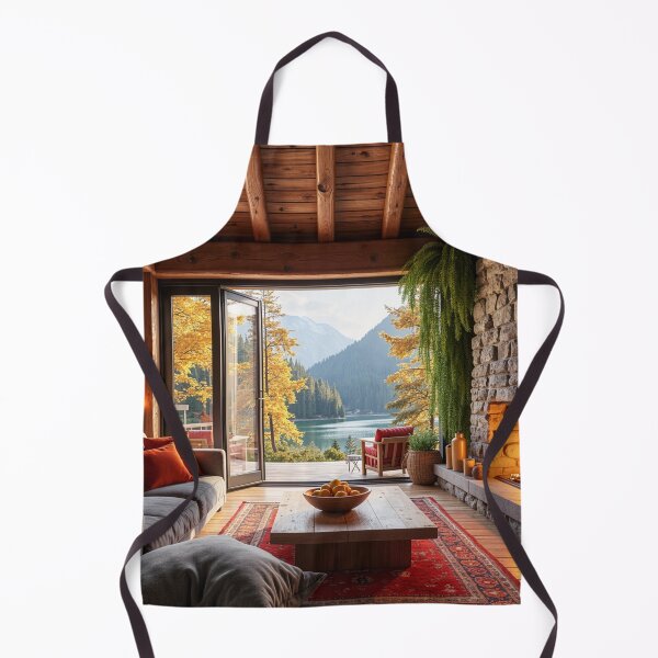 Item preview, Autumn Lakeview Retreat - Fireside Mountain Haven designed and sold by nhk999.