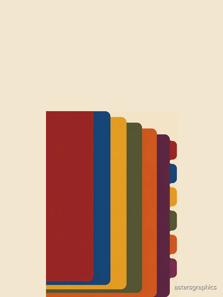Thumbnail 4 of 4, iPhone Case, Tab Stack – Color Coded Planner Notebook designed and sold by astersgraphics.