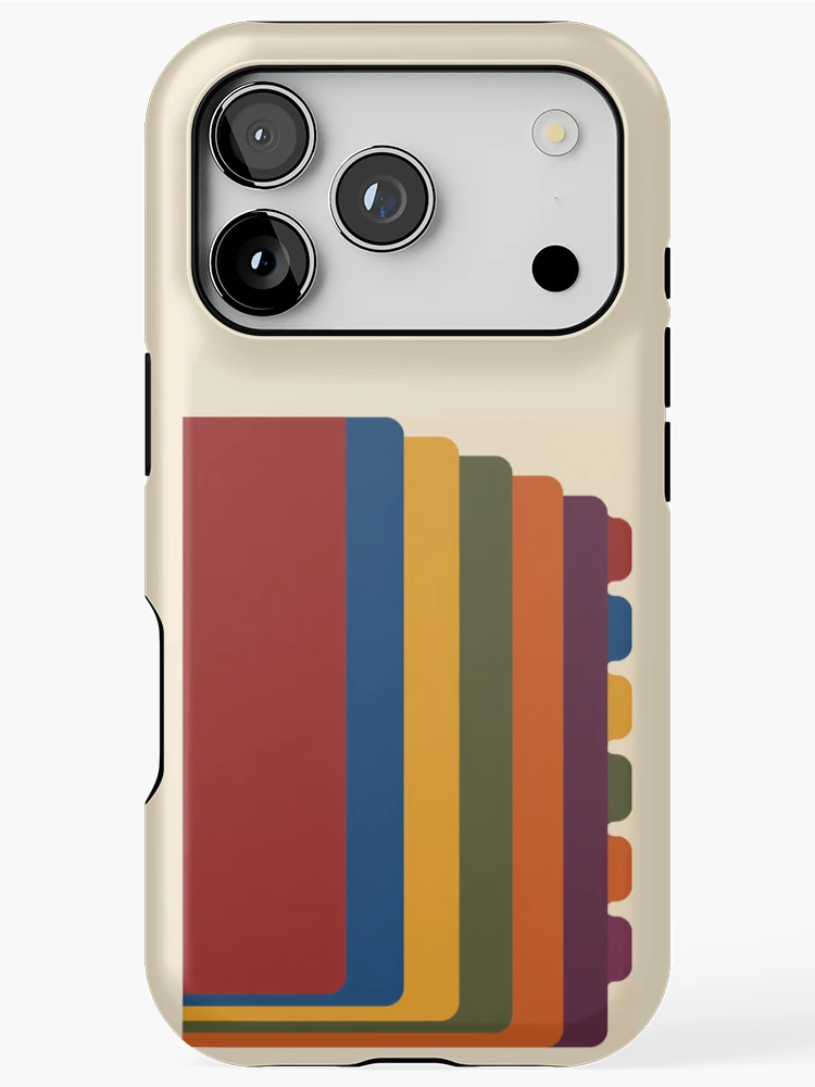 Thumbnail 1 of 4, iPhone Case, Tab Stack – Color Coded Planner Notebook designed and sold by astersgraphics.