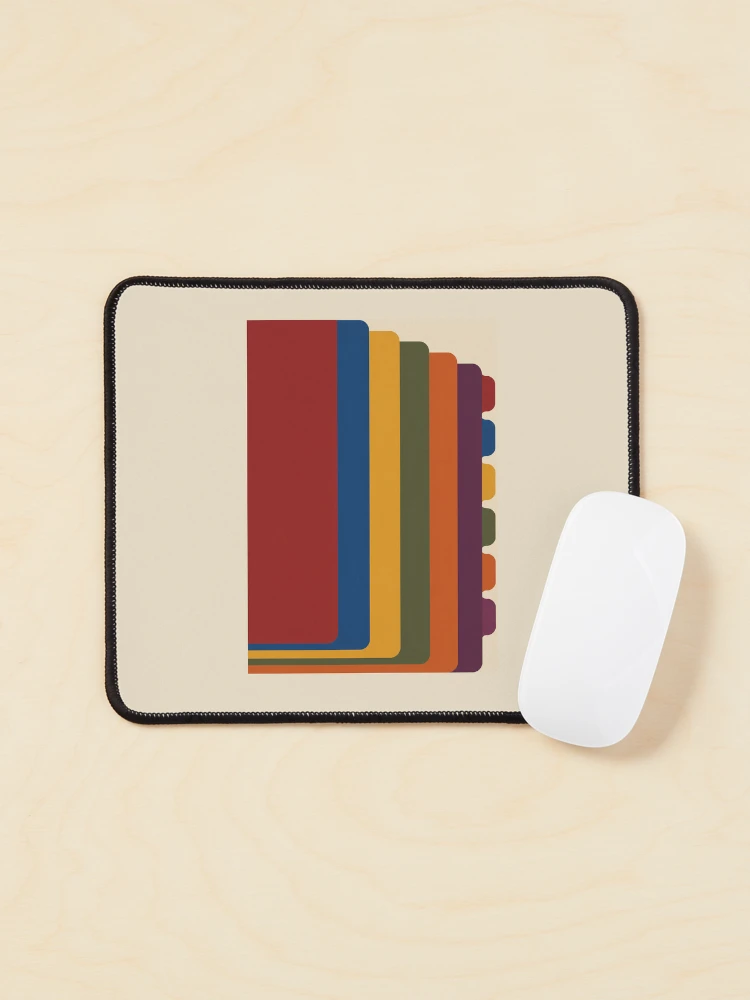 Thumbnail 1 of 5, Mouse Pad, Tab Stack – Color Coded Planner Notebook designed and sold by astersgraphics.