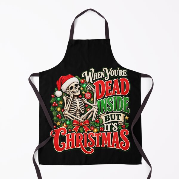 Item preview, When You're Dead Inside But It's Christmas Funny Skeleton designed and sold by teesterra.