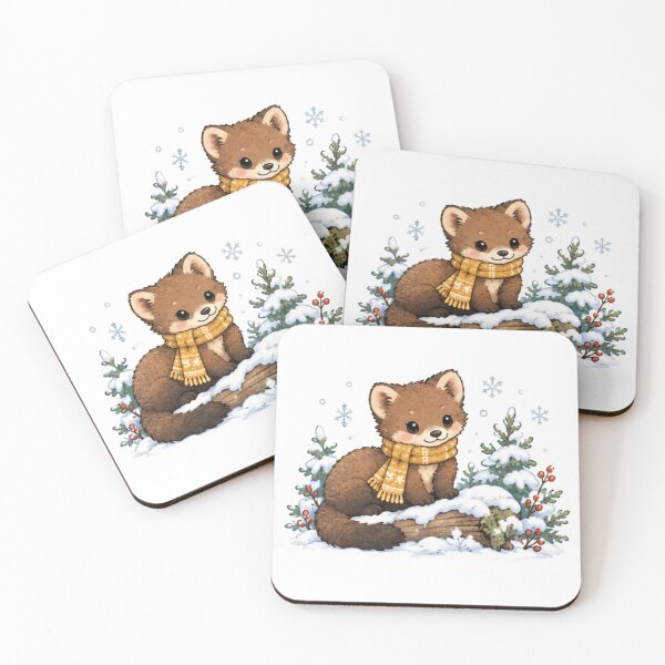 Item preview, Winter Pine Marten designed and sold by MellowMunchkins.