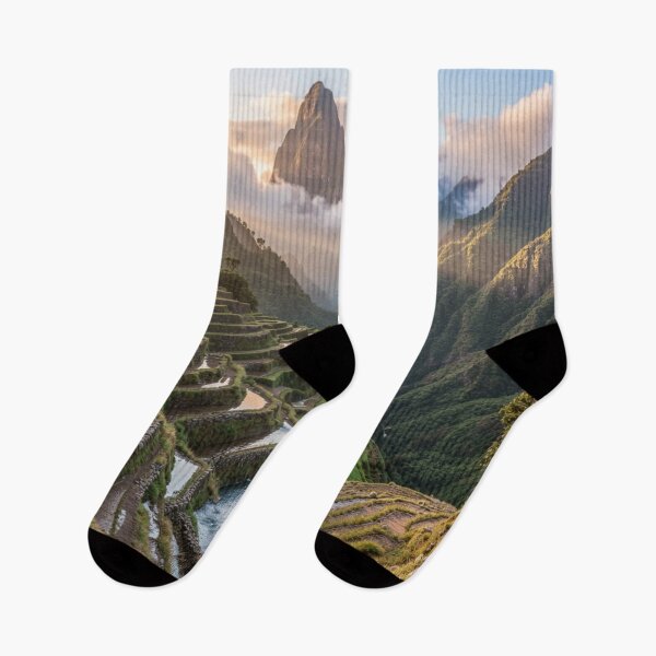 Item preview, Misty Highland Terraces - Valley of Morning Light designed and sold by nhk999.