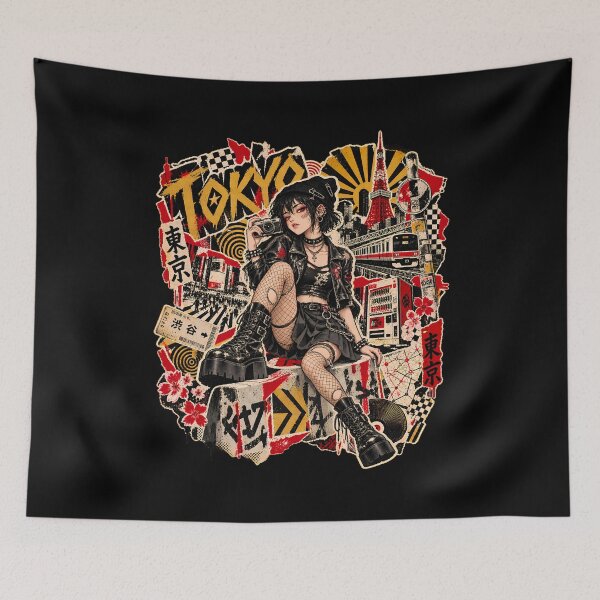 Item preview, Tokyo Urban Rebel Japanese Punk Anime Collage Graphic designed and sold by Tong4130.