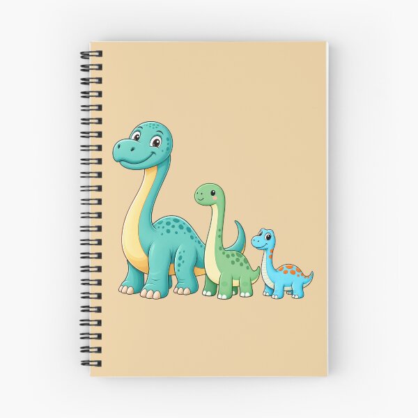 Item preview, Cute Cartoon Dinosaur Family Kawaii Sauropod Trio designed and sold by littlepiptales.