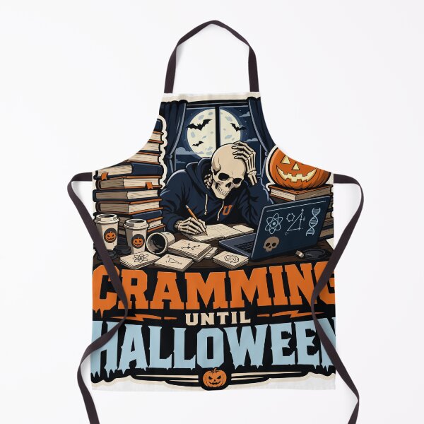 Item preview, Cramming Until Halloween Skeleton Student Sticker designed and sold by YasminTaha.