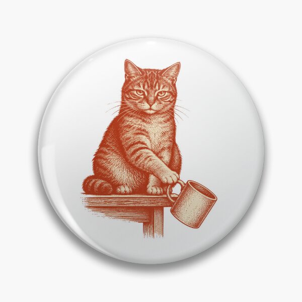 Item preview, Cat Pushing Mug Off The Table Print designed and sold by The Mellonaire.