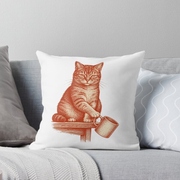 Item preview, Cat Pushing Mug Off The Table Print designed and sold by The Mellonaire.